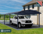 Palram-Canopia Alu Carport Arcadia 6400 grau Polycarbonat BxT 359x649cm